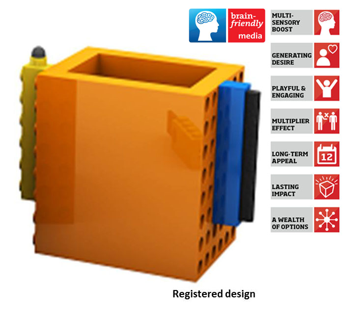 Office Blocks - 3pc Pen Pot Mobile Set (Lego Inspired)