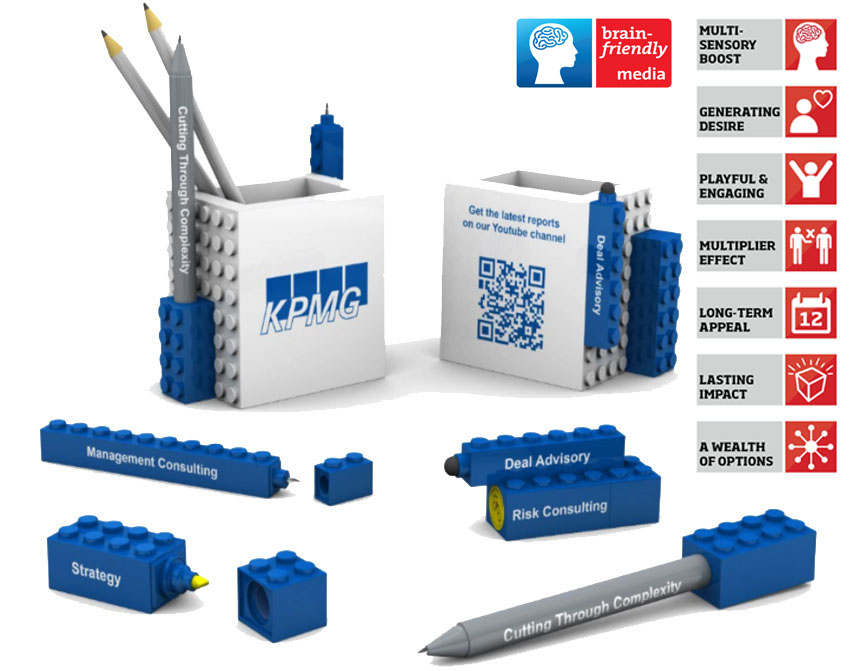 Office Blocks - 6pc Pen Pot Set (Lego Inspired)