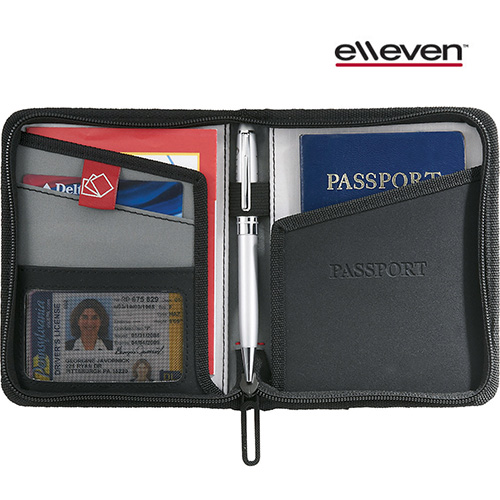 Corporate Gift - elleven™ Traverse RFID Passport Wallet (Open 500)