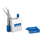 Office Blocks – 4pc Pen Pot Stationery Set (Lego Inspired)