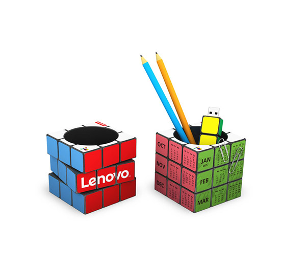 Rubik's Calendar Pen Pot